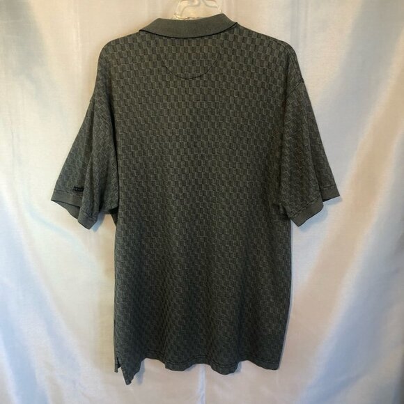 IZOD Mens  Polo Shirt Textured Greenish/Grey Lg - Picture 9 of 10